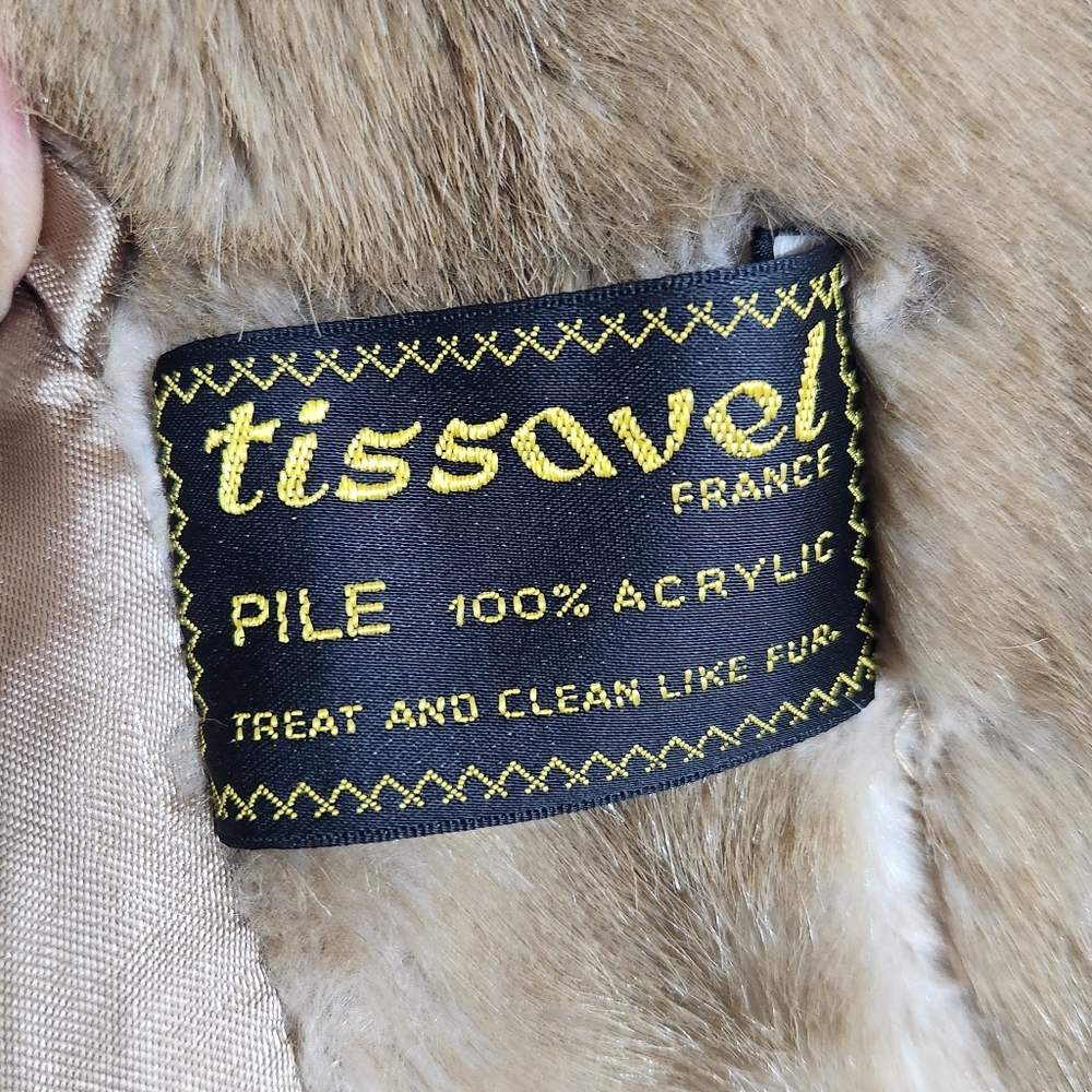 Tissavel France Vintage Faux Mink Fur Jacket Made In England Sz XL Excellent Con - Picture 4 of 16